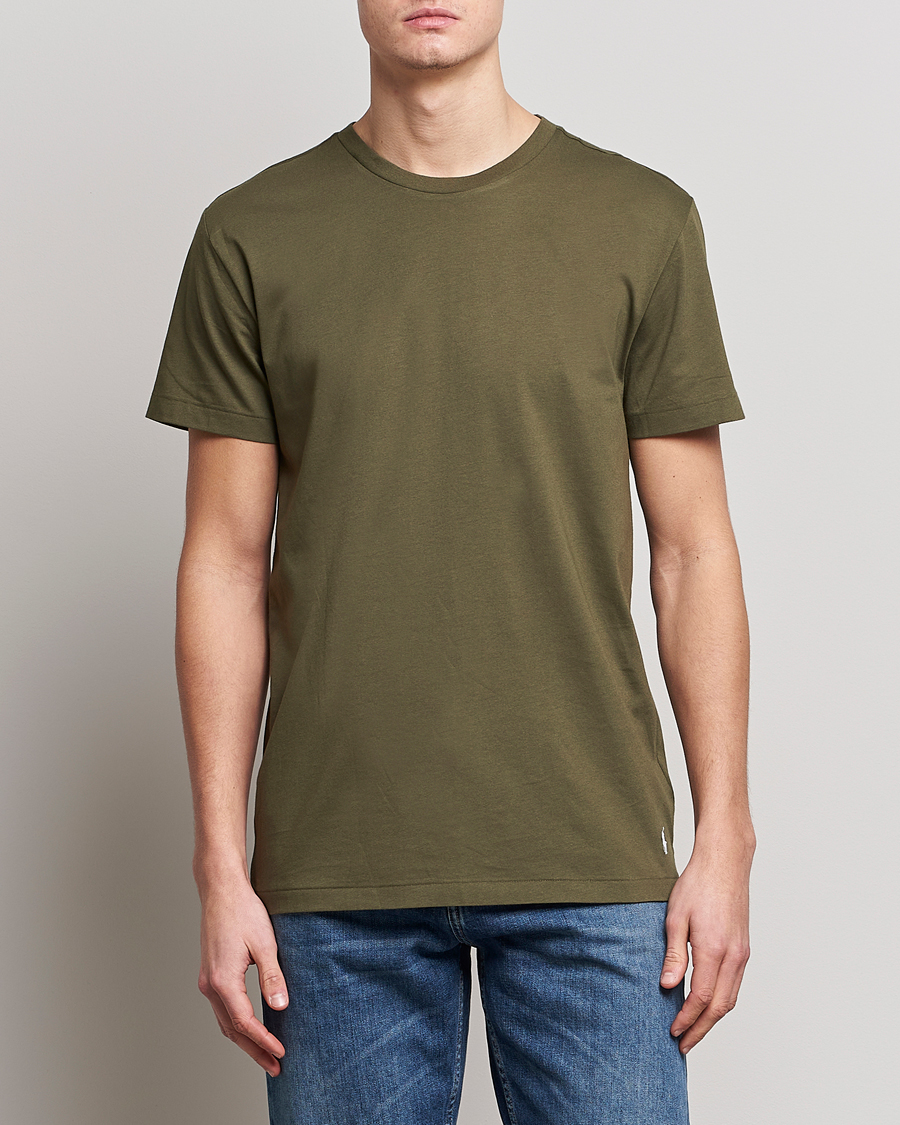 Homme | Polo Ralph Lauren | Polo Ralph Lauren | 3-Pack Crew Neck T-Shirt Olive/Green/Dark Green