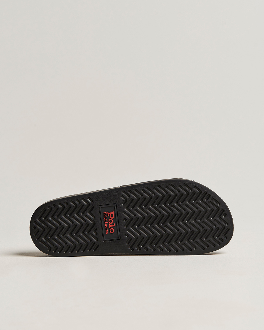 Homme | Polo Ralph Lauren Logo Slides Black | Polo Ralph Lauren | Logo Slides Black