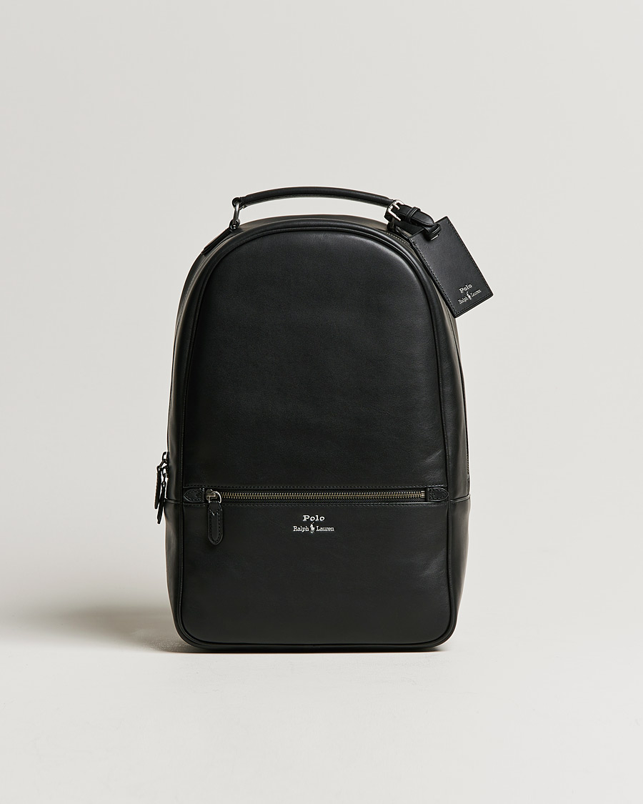 Homme | Polo Ralph Lauren Leather Backpack Black | Polo Ralph Lauren | Leather Backpack Black