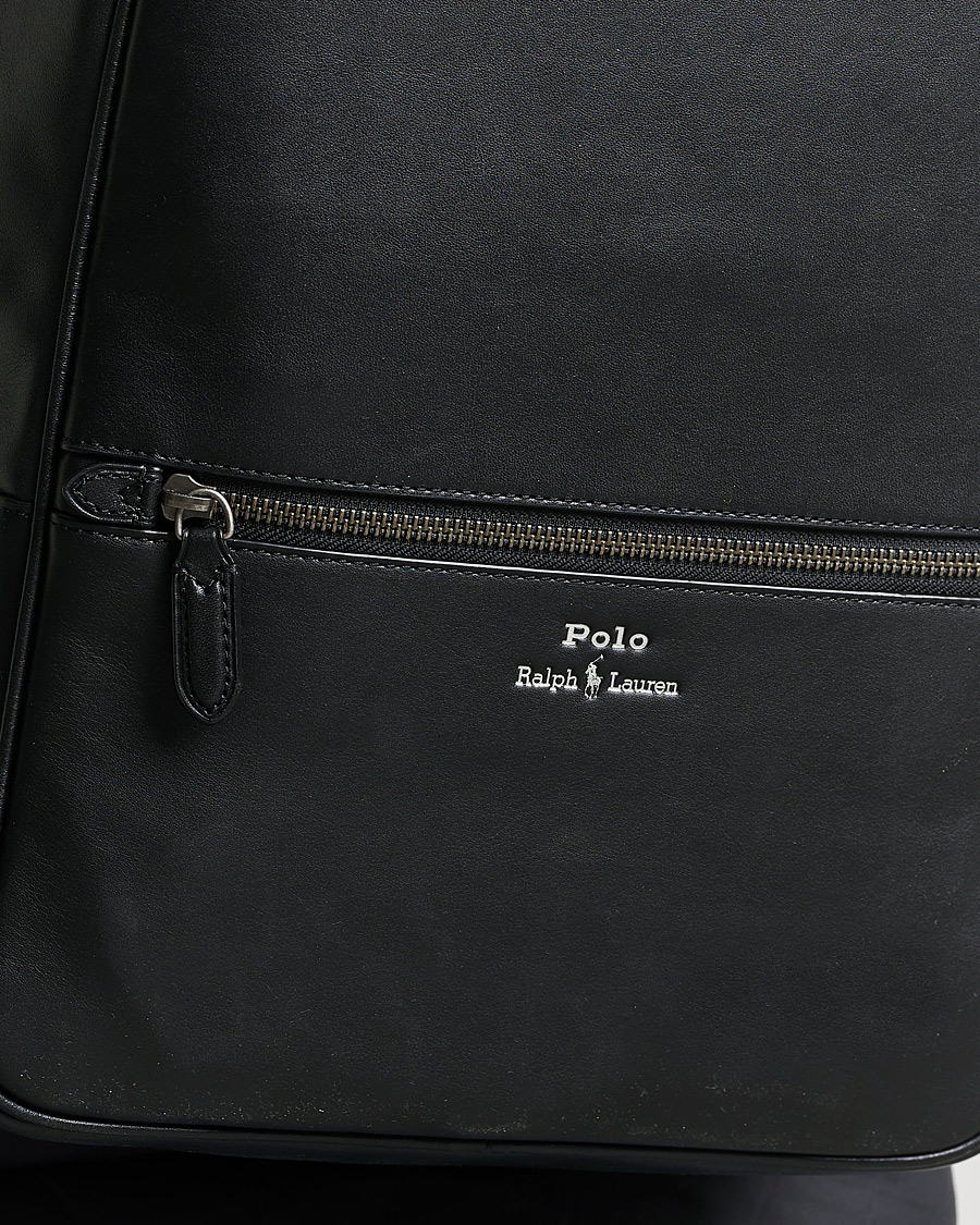 Homme | Polo Ralph Lauren Leather Backpack Black | Polo Ralph Lauren | Leather Backpack Black