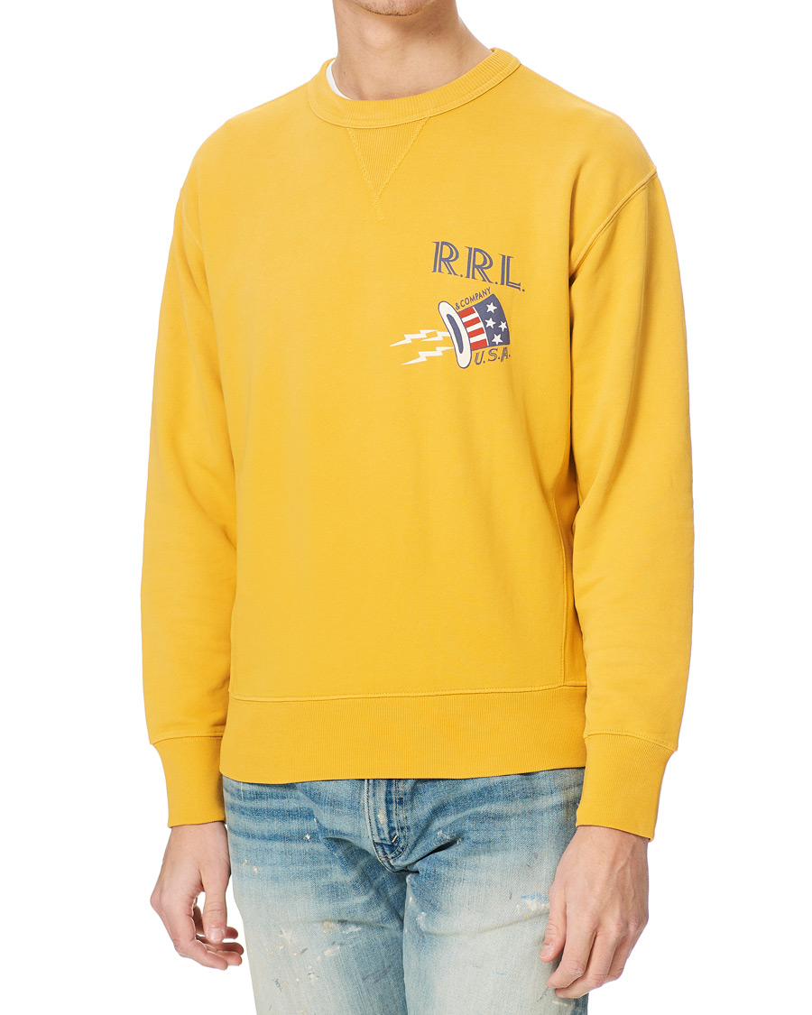 Homme | Pulls Et Tricots | RRL | Graphic Logo Sweatshirt Yellow