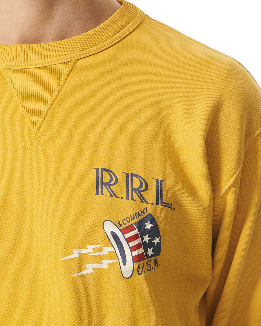 Homme | Pulls Et Tricots | RRL | Graphic Logo Sweatshirt Yellow