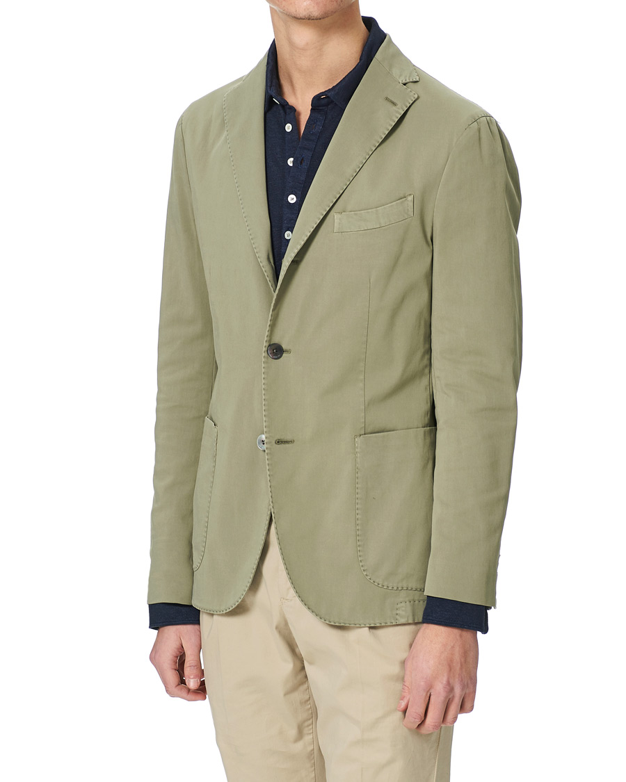 Homme | Blazers | Boglioli | K Jacket Cotton Stretch Blazer Olive