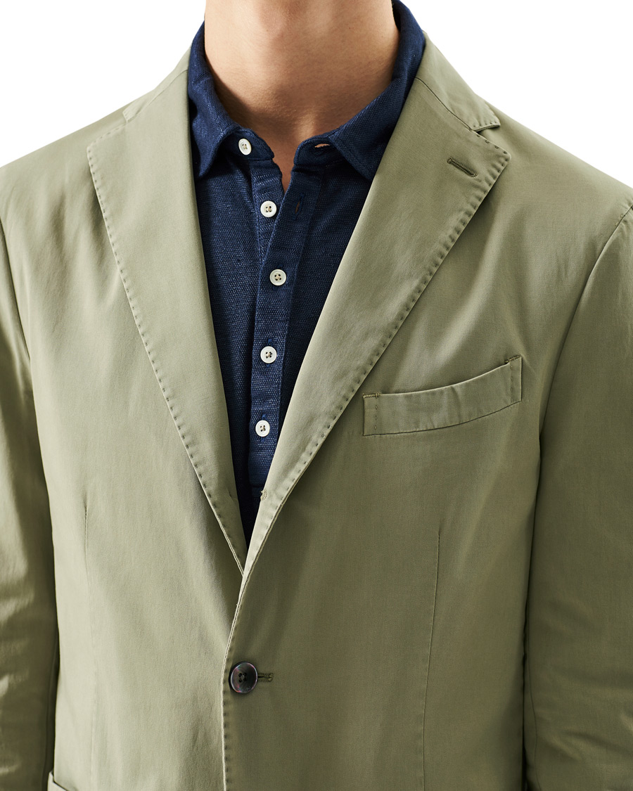Homme | Blazers | Boglioli | K Jacket Cotton Stretch Blazer Olive