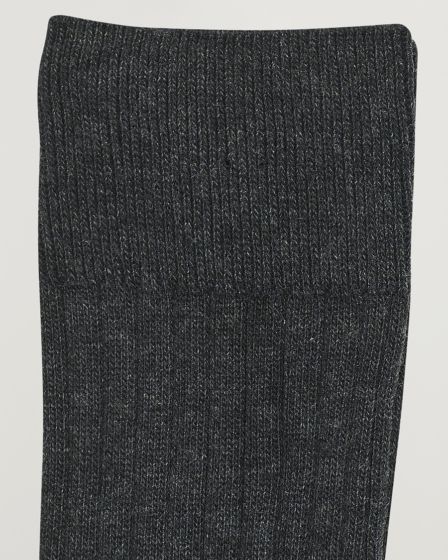Homme | Sous-Vêtements Et Chaussettes | Amanda Christensen | 3-Pack True Cotton Ribbed Socks Antracite Melange