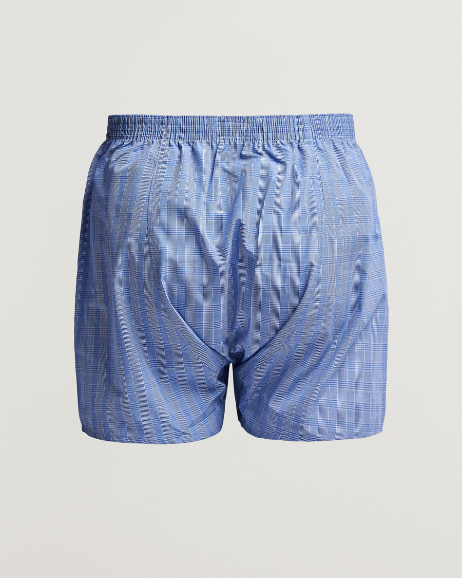 Homme |  | Derek Rose | Classic Fit Cotton Boxer Shorts Blue