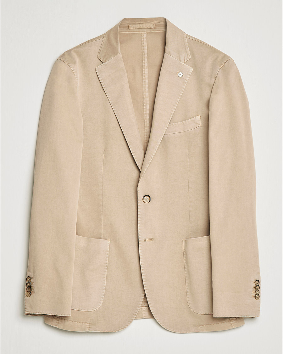 Homme | Blazers | L.B.M. 1911 | Jack Regular Fit Cotton Stretch Blazer Sand