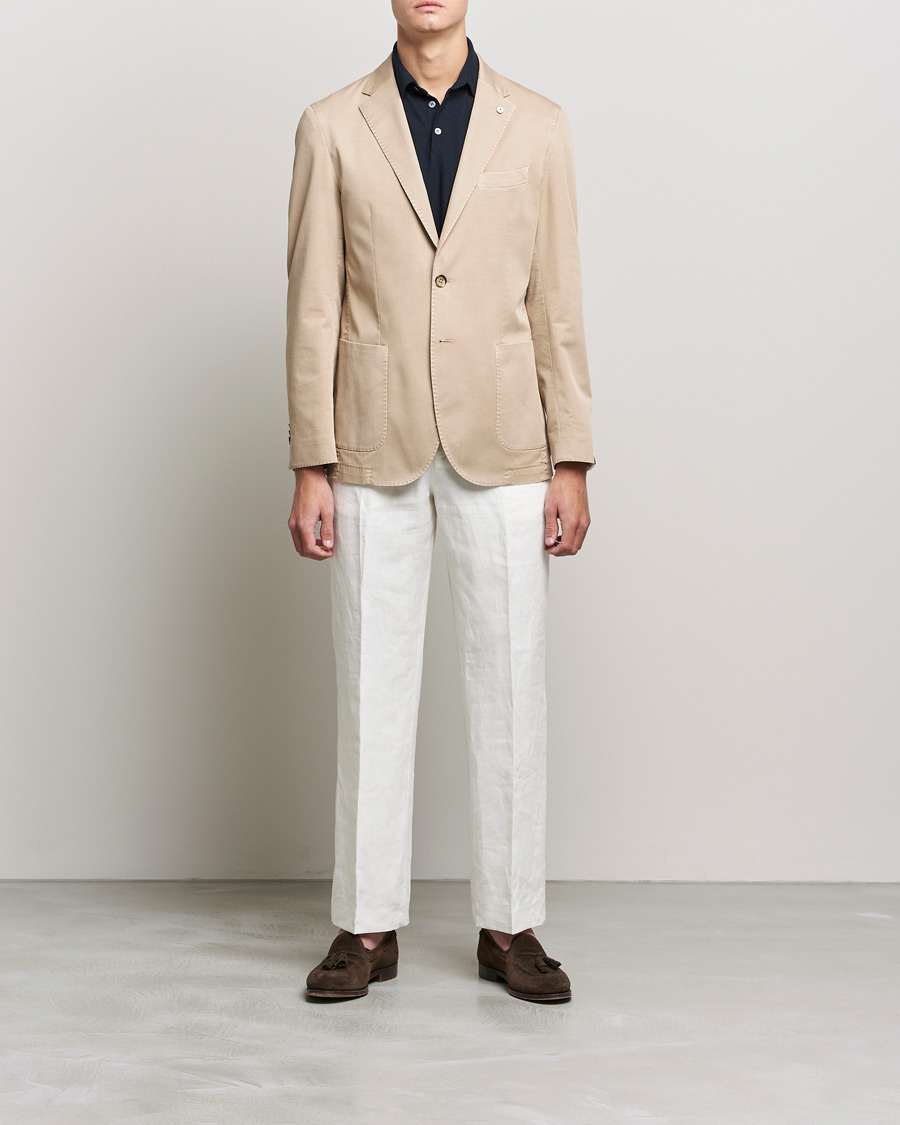 Homme | Blazers | L.B.M. 1911 | Jack Regular Fit Cotton Stretch Blazer Sand