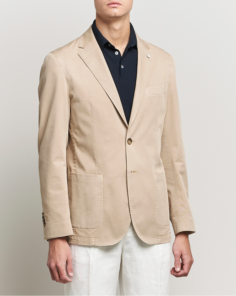 Homme | Blazers | L.B.M. 1911 | Jack Regular Fit Cotton Stretch Blazer Sand