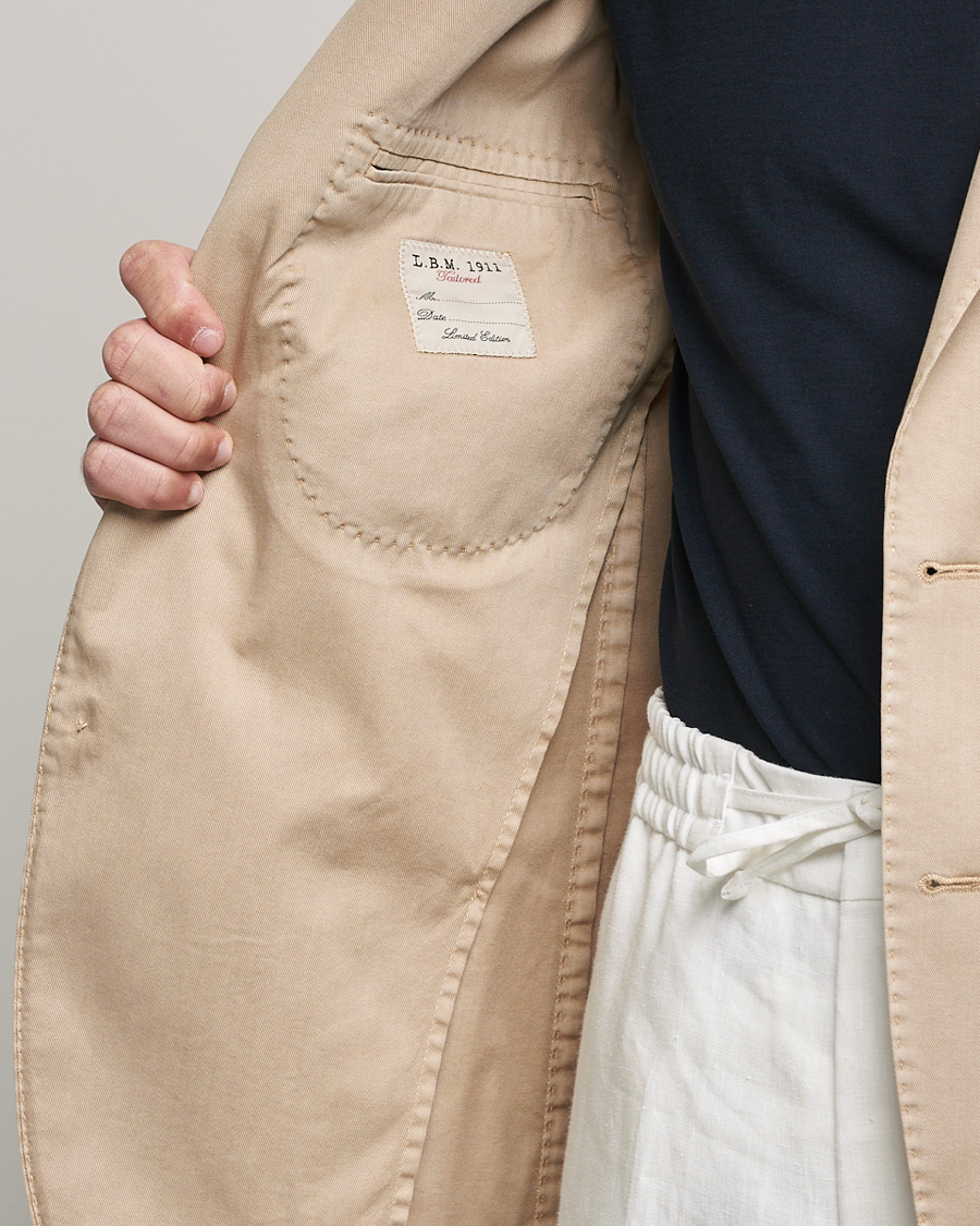 Homme | Blazers | L.B.M. 1911 | Jack Regular Fit Cotton Stretch Blazer Sand