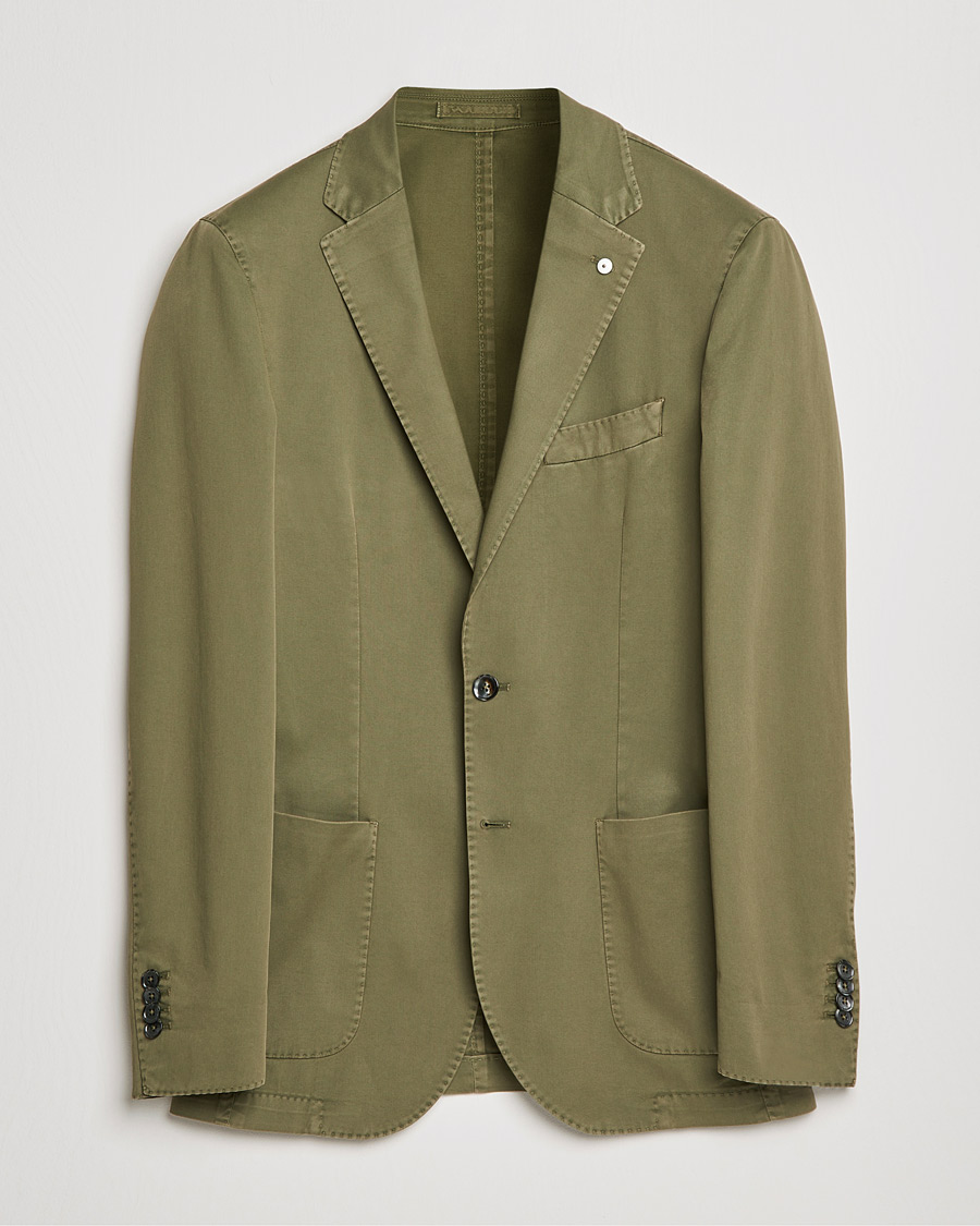Homme | Blazers | L.B.M. 1911 | Jack Regular Fit Cotton Stretch Blazer Olive