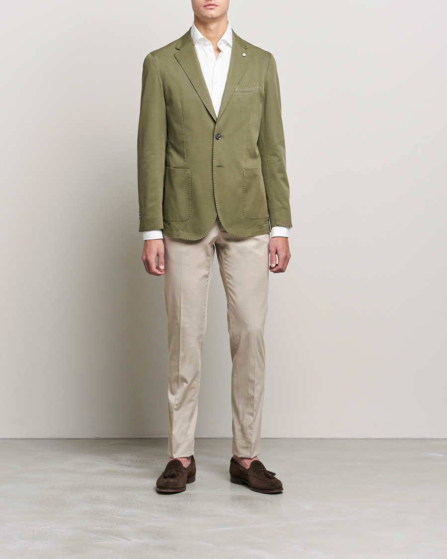 Homme | Blazers | L.B.M. 1911 | Jack Regular Fit Cotton Stretch Blazer Olive