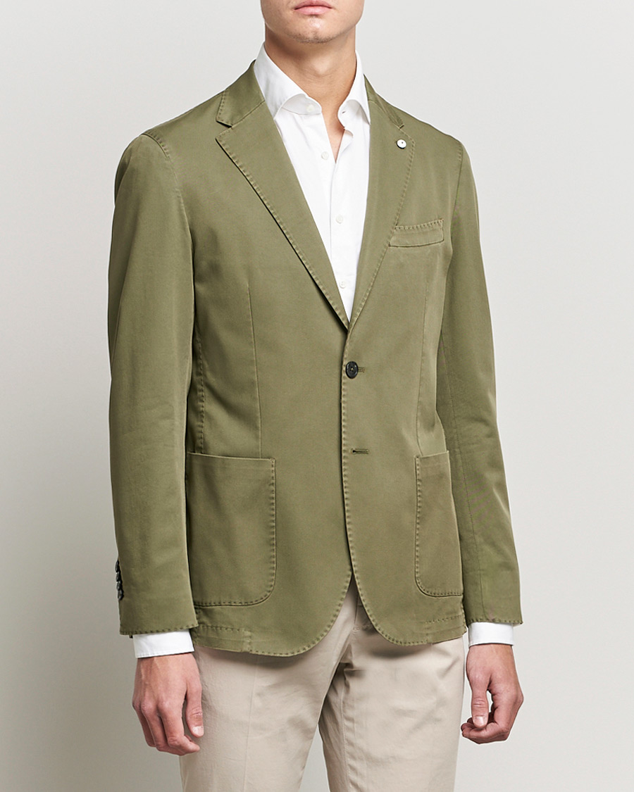 Homme | Blazers | L.B.M. 1911 | Jack Regular Fit Cotton Stretch Blazer Olive