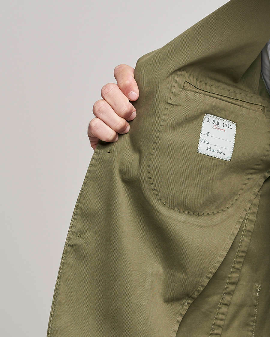 Homme | Blazers | L.B.M. 1911 | Jack Regular Fit Cotton Stretch Blazer Olive