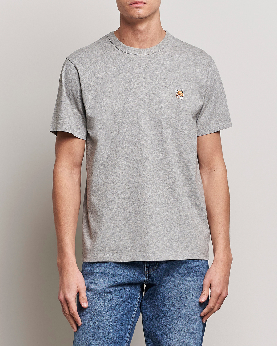 Homme | T-shirts | Maison Kitsuné | Fox Head Tee Grey Melange