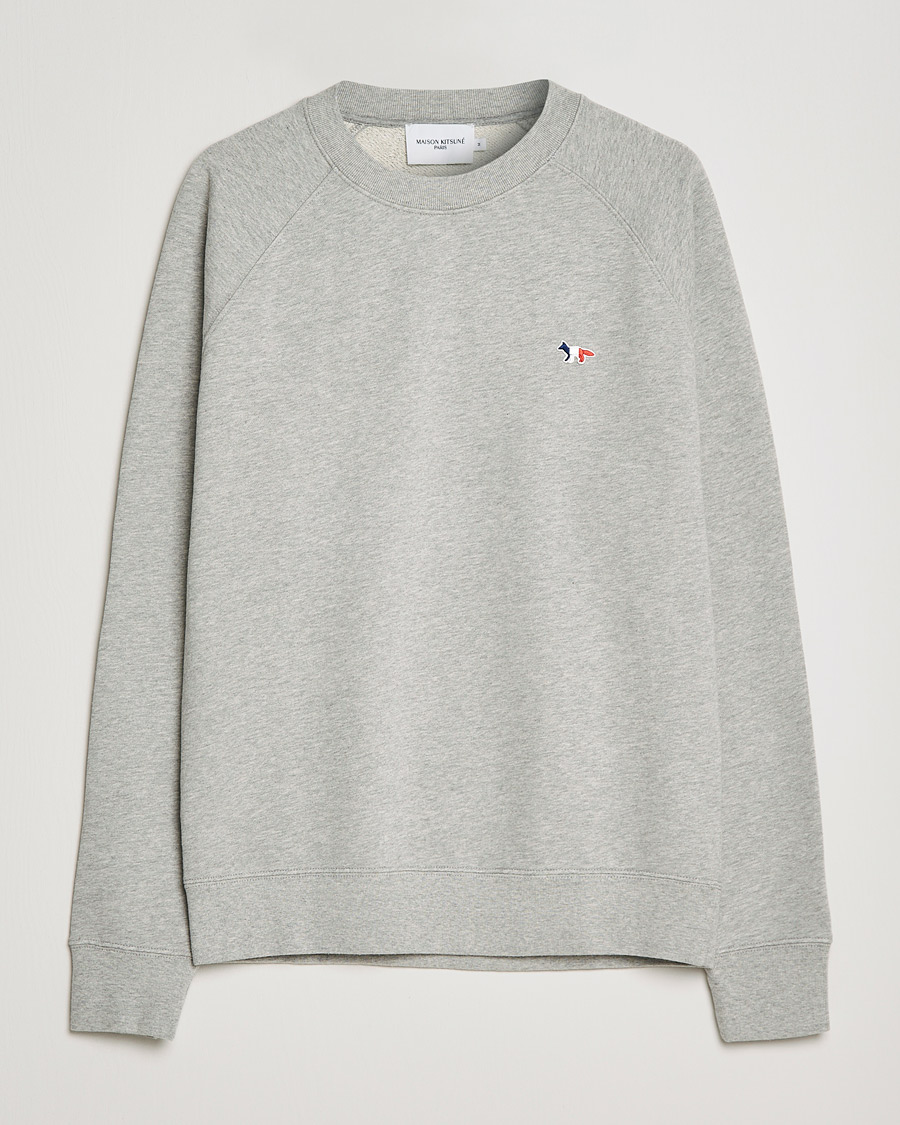 Homme | Pulls Et Tricots | Maison Kitsuné | Tricolor Fox Sweatshirt Grey Melange