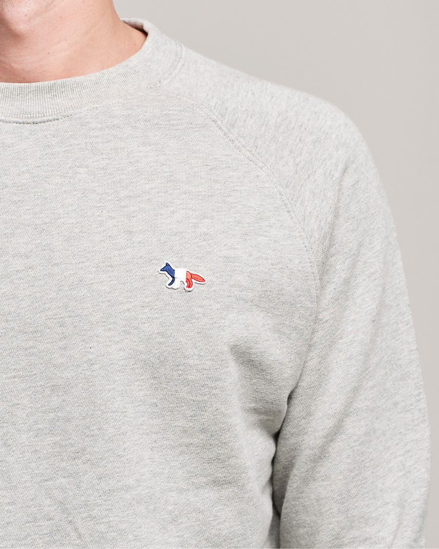 Homme | Pulls Et Tricots | Maison Kitsuné | Tricolor Fox Sweatshirt Grey Melange