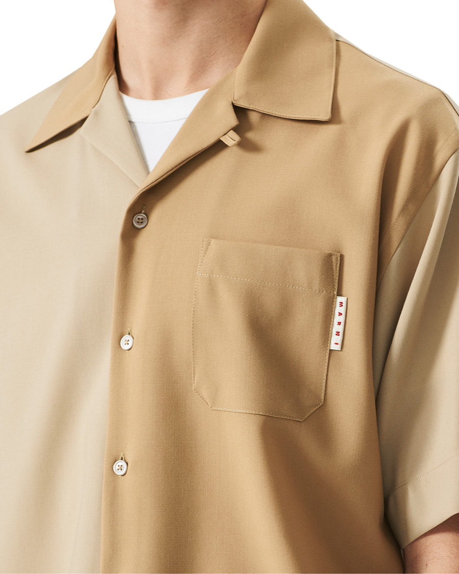 Homme | Chemises | Marni | Colour Block Bowling Shirt Beige