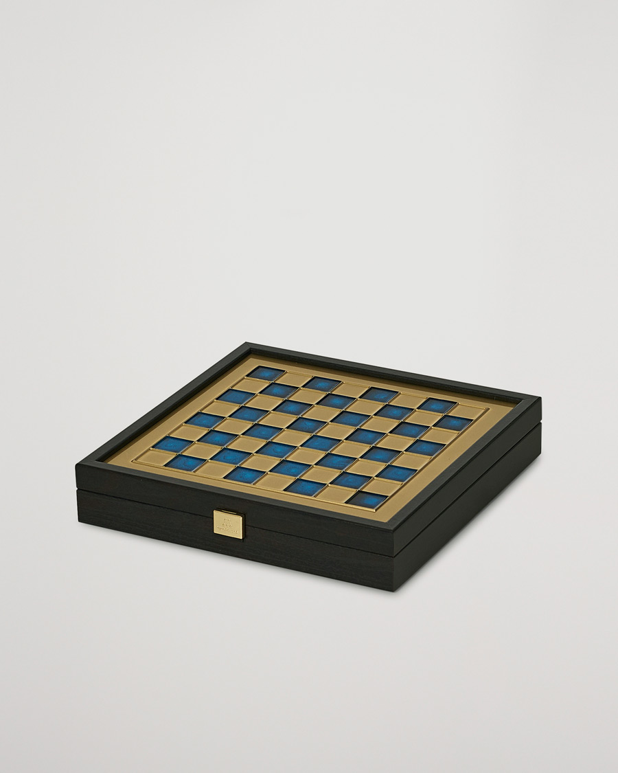 Homme | Cadeaux De Noël | Manopoulos | Greek Roman Period Chess Set Blue