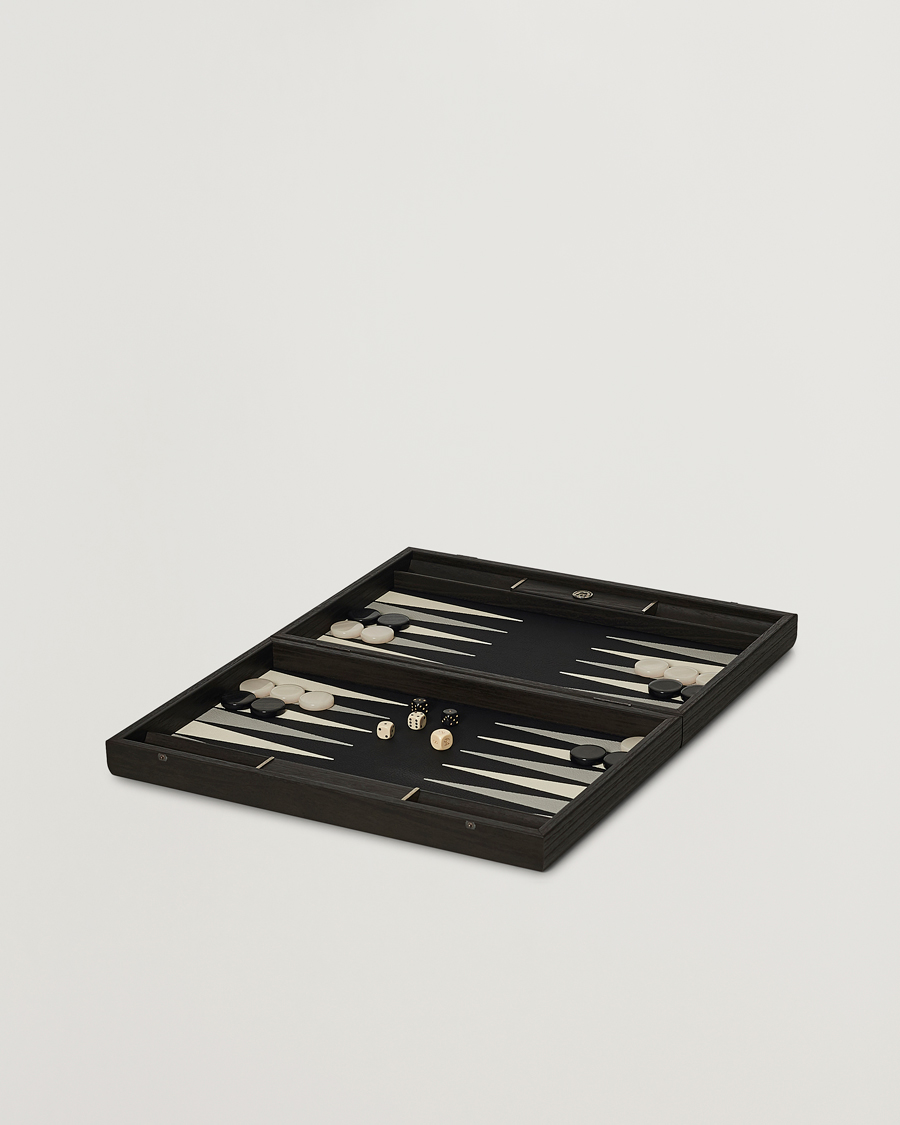 Homme | Jeux | Manopoulos | Classic Leatherette Backgammon Set Black