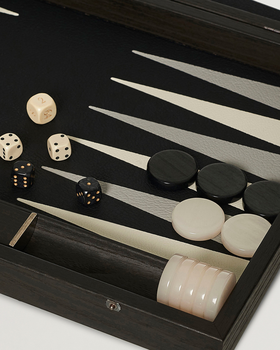 Homme | Jeux | Manopoulos | Classic Leatherette Backgammon Set Black