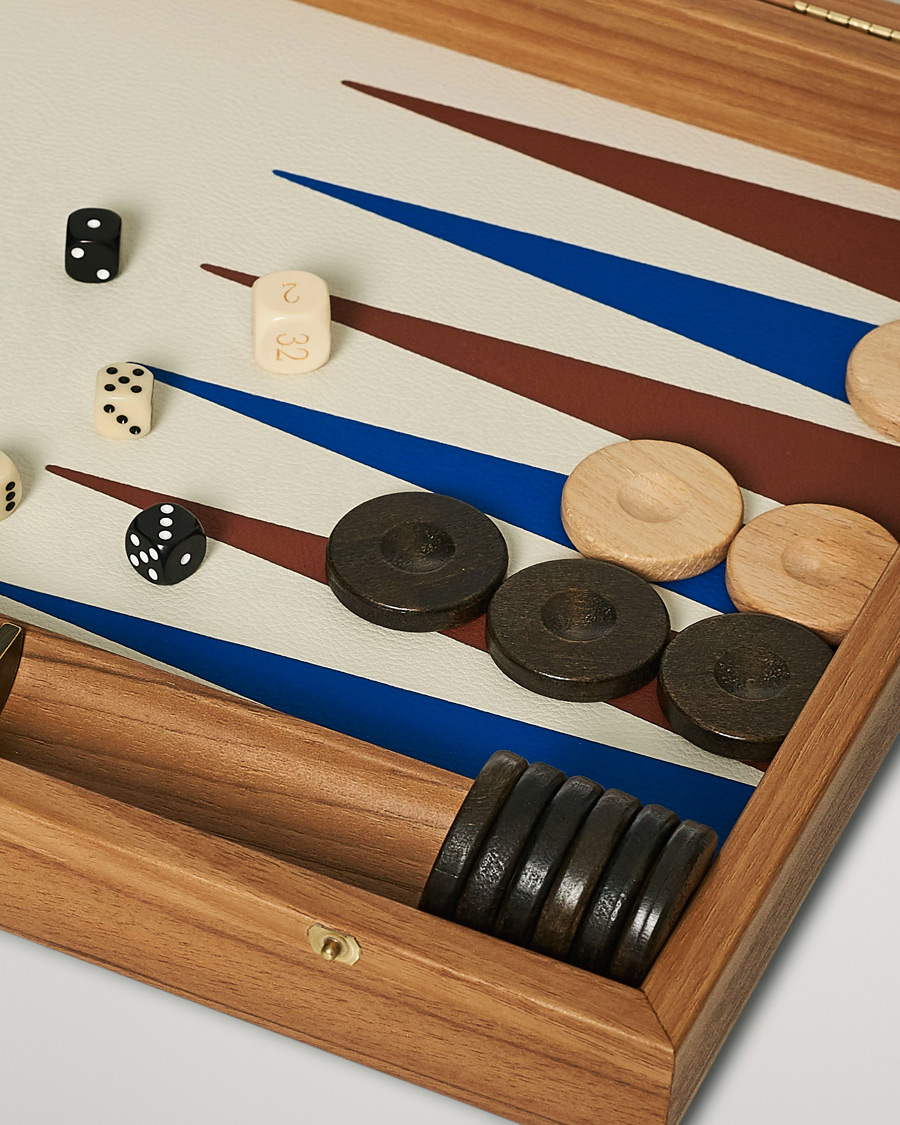 Homme | Manopoulos Wooden Leatherette Backgammon Set Beige | Manopoulos | Wooden Leatherette Backgammon Set Beige
