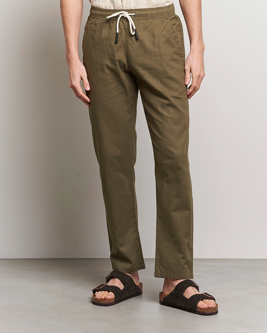 Homme | La collection lin | OAS | Linen Long Pants Army