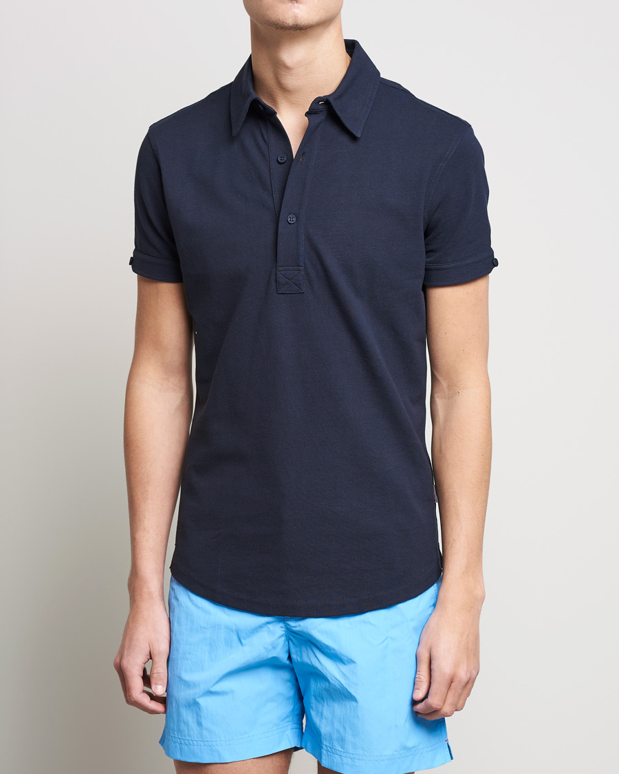 Homme | Polos | Orlebar Brown | Sebastian Tailored Cotton Polo Navy