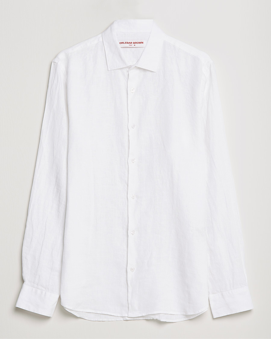 Homme | Chemises | Orlebar Brown | Giles Linen CLS Shirt White