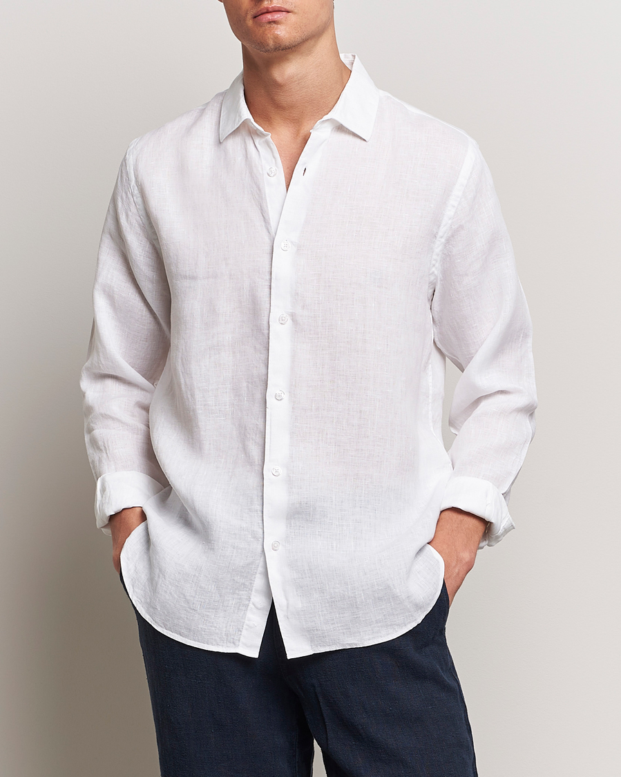 Homme | Chemises | Orlebar Brown | Giles Linen CLS Shirt White