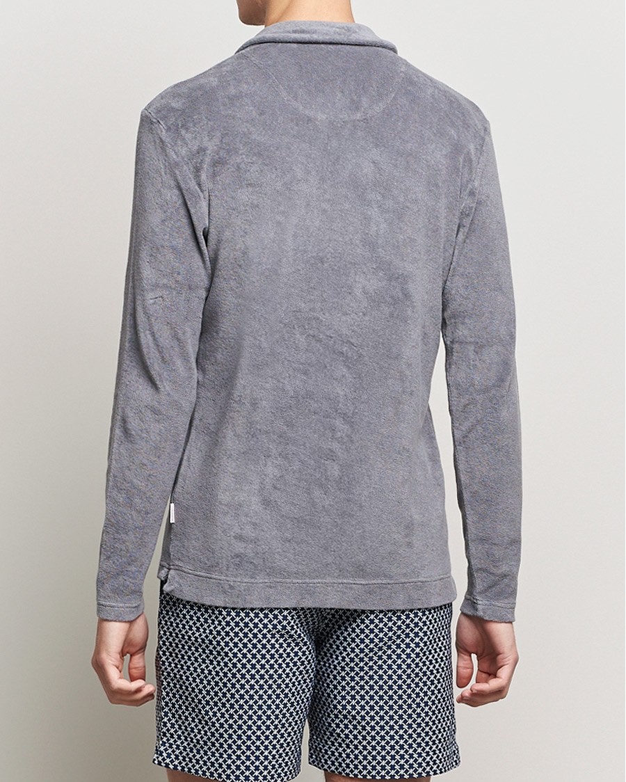 Homme | Pulls Et Tricots | Orlebar Brown | Terry Long Sleeve Polo Granite