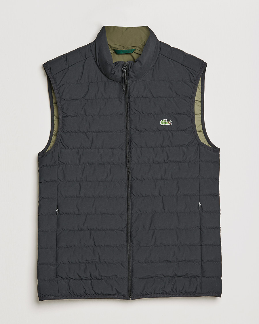 Homme | Gilets | Lacoste | Lightweight Water-Resistant Quilted Zip Vest Black