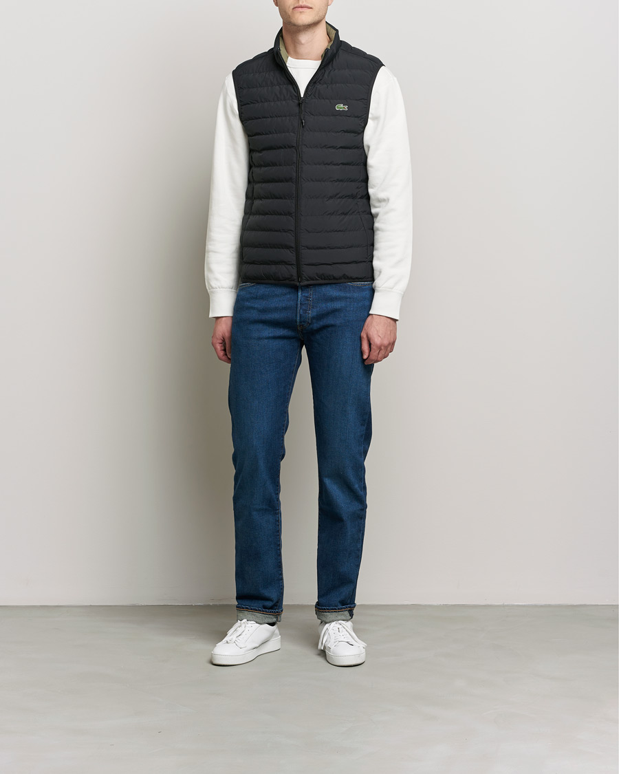Homme | Gilets | Lacoste | Lightweight Water-Resistant Quilted Zip Vest Black