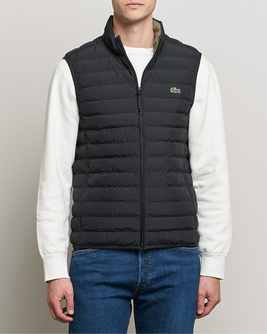 Homme | Gilets | Lacoste | Lightweight Water-Resistant Quilted Zip Vest Black
