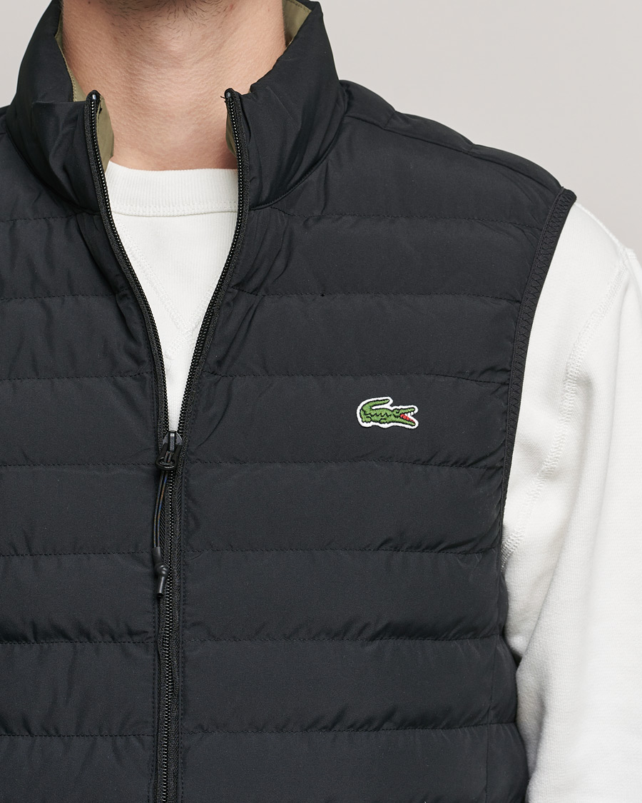 Homme | Gilets | Lacoste | Lightweight Water-Resistant Quilted Zip Vest Black