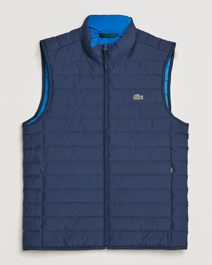 Homme | Gilets | Lacoste | Lightweight Water-Resistant Quilted Zip Vest Navy Blue