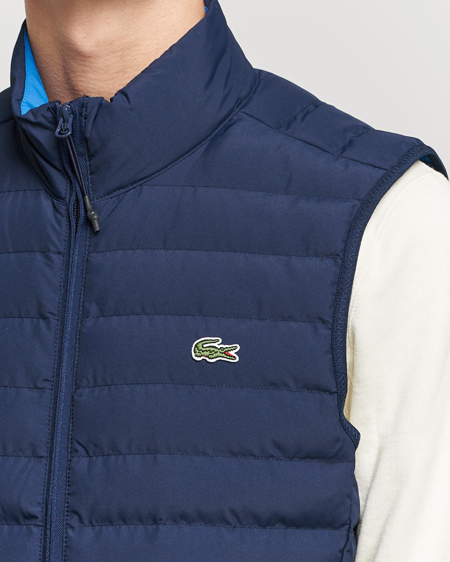 Homme | Gilets | Lacoste | Lightweight Water-Resistant Quilted Zip Vest Navy Blue