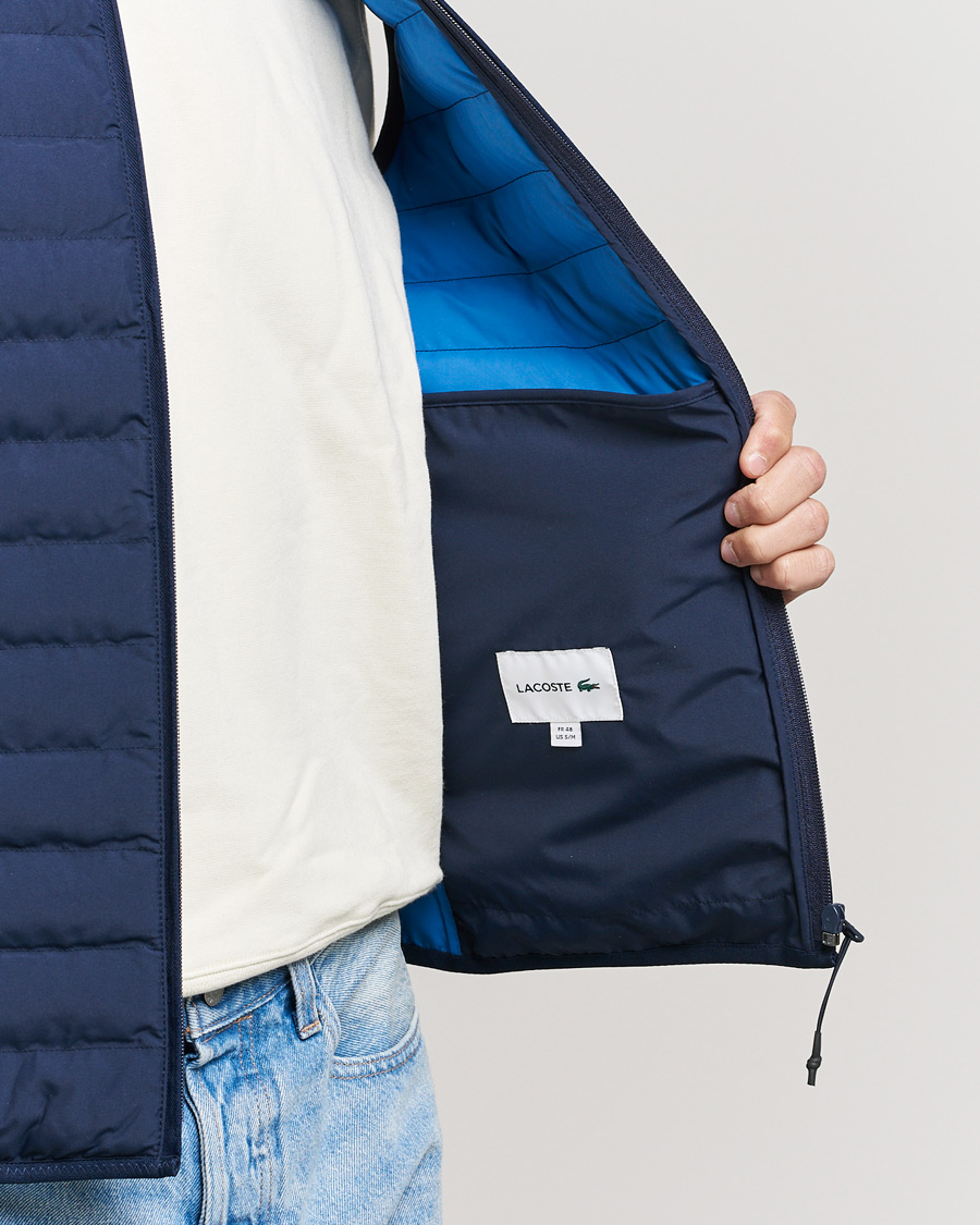 Homme | Gilets | Lacoste | Lightweight Water-Resistant Quilted Zip Vest Navy Blue
