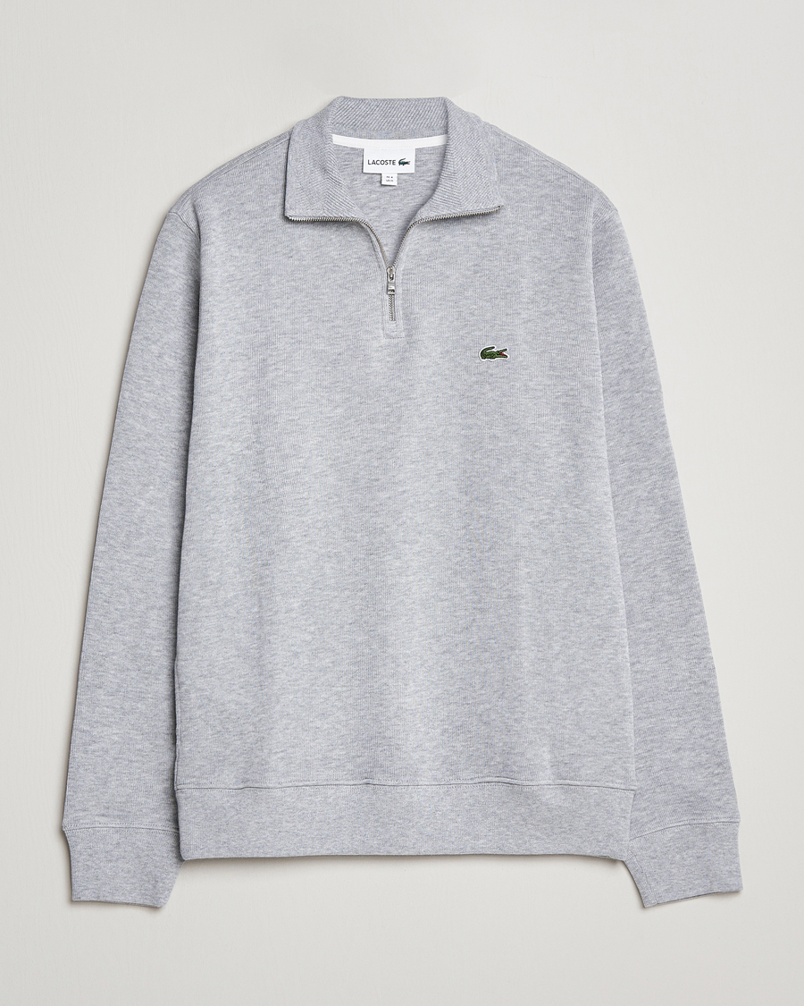 Homme | Pulls Et Tricots | Lacoste | Rib Interlock Half Zip Silver Chine