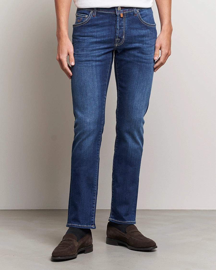 Homme | Sections | Jacob Cohën | Nick 622 Slim Fit Stretch Jeans Medium Dark