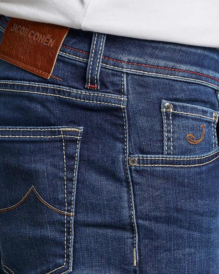 Homme | Jeans | Jacob Cohën | Nick 622 Slim Fit Stretch Jeans Medium Dark