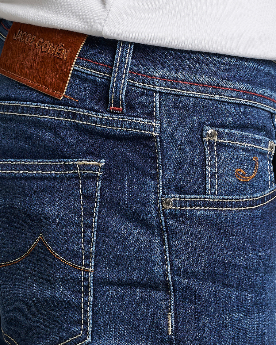 Homme | Jeans | Jacob Cohën | Nick 622 Slim Fit Stretch Jeans Medium Dark