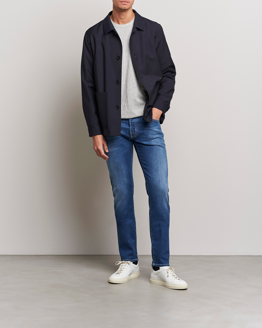 Homme | Jeans | Jacob Cohën | Nick 622 Slim Fit Stretch Jeans Stone Wash