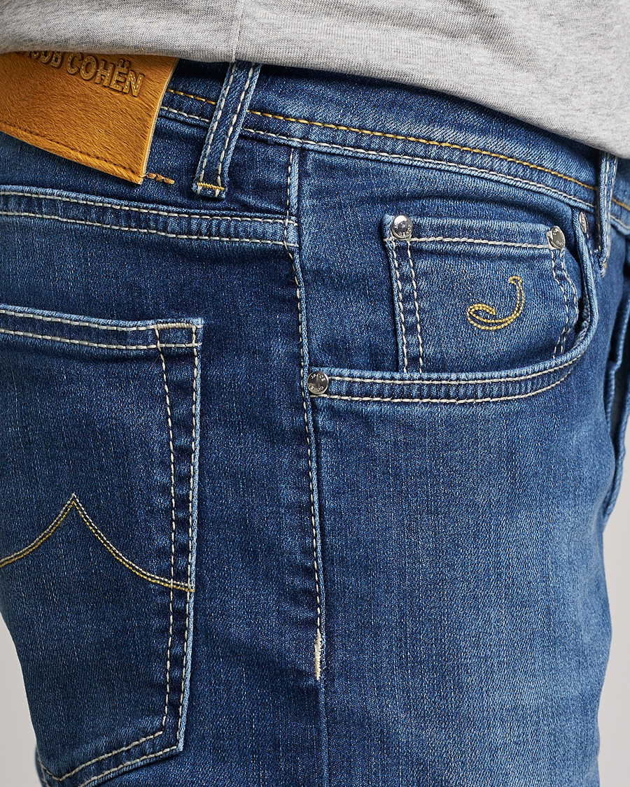 Homme | Jeans | Jacob Cohën | Nick 622 Slim Fit Stretch Jeans Stone Wash