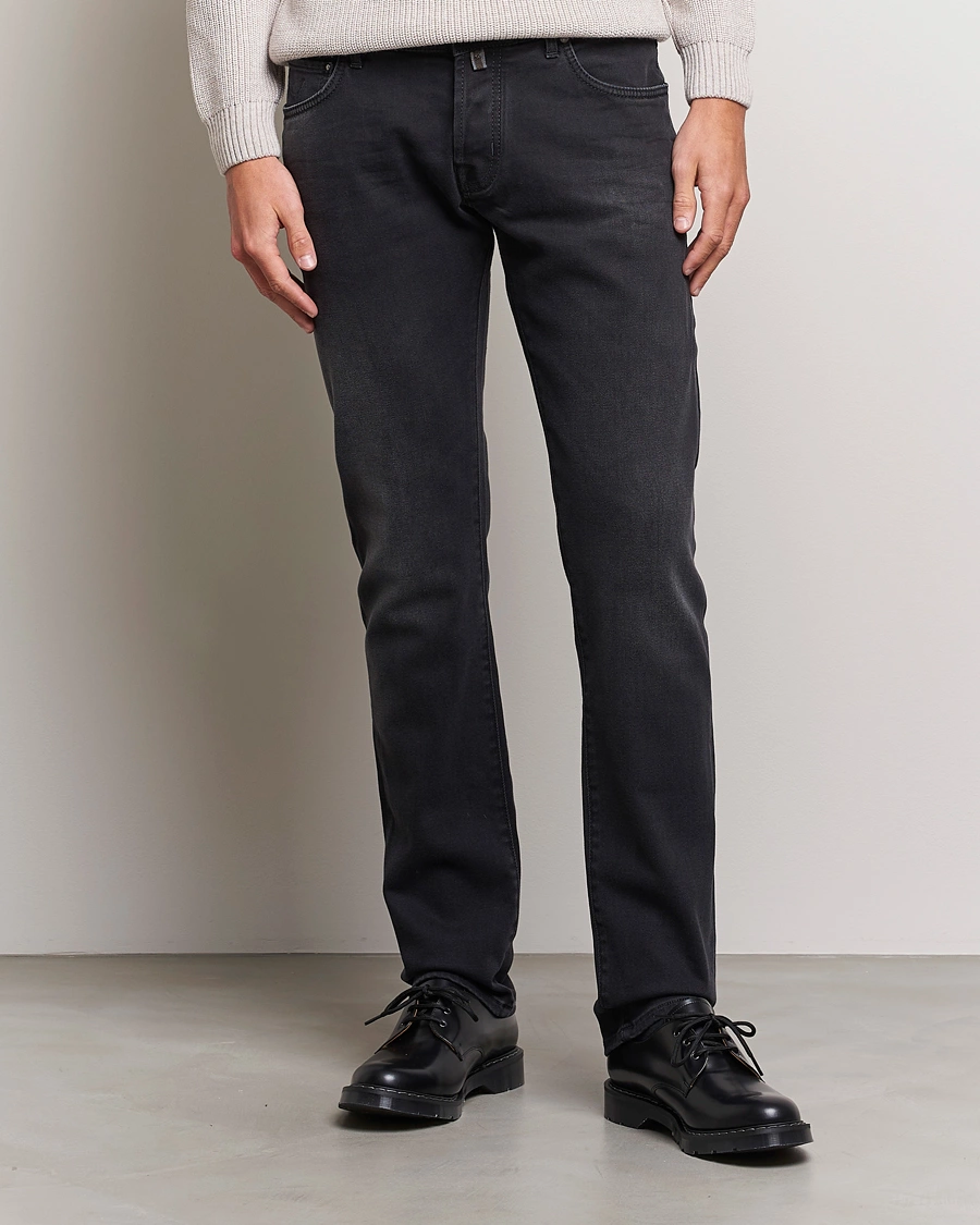 Homme | Italian Department | Jacob Cohën | Nick 622 Slim Fit Stretch Jeans Black Dark Stone