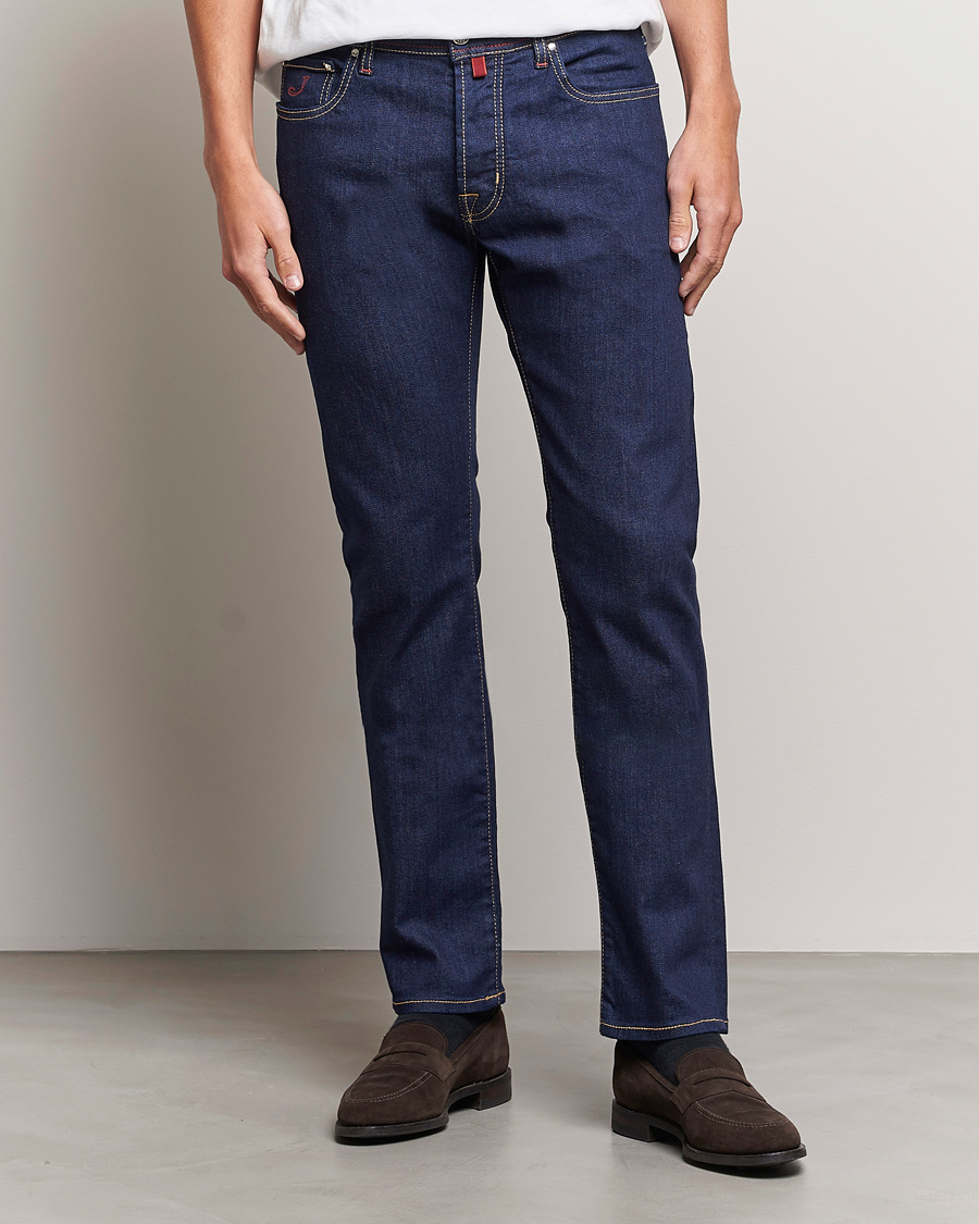 Homme | Jeans Bleus | Jacob Cohën | Bard 688 Slim Fit Stretch Jeans Rinse