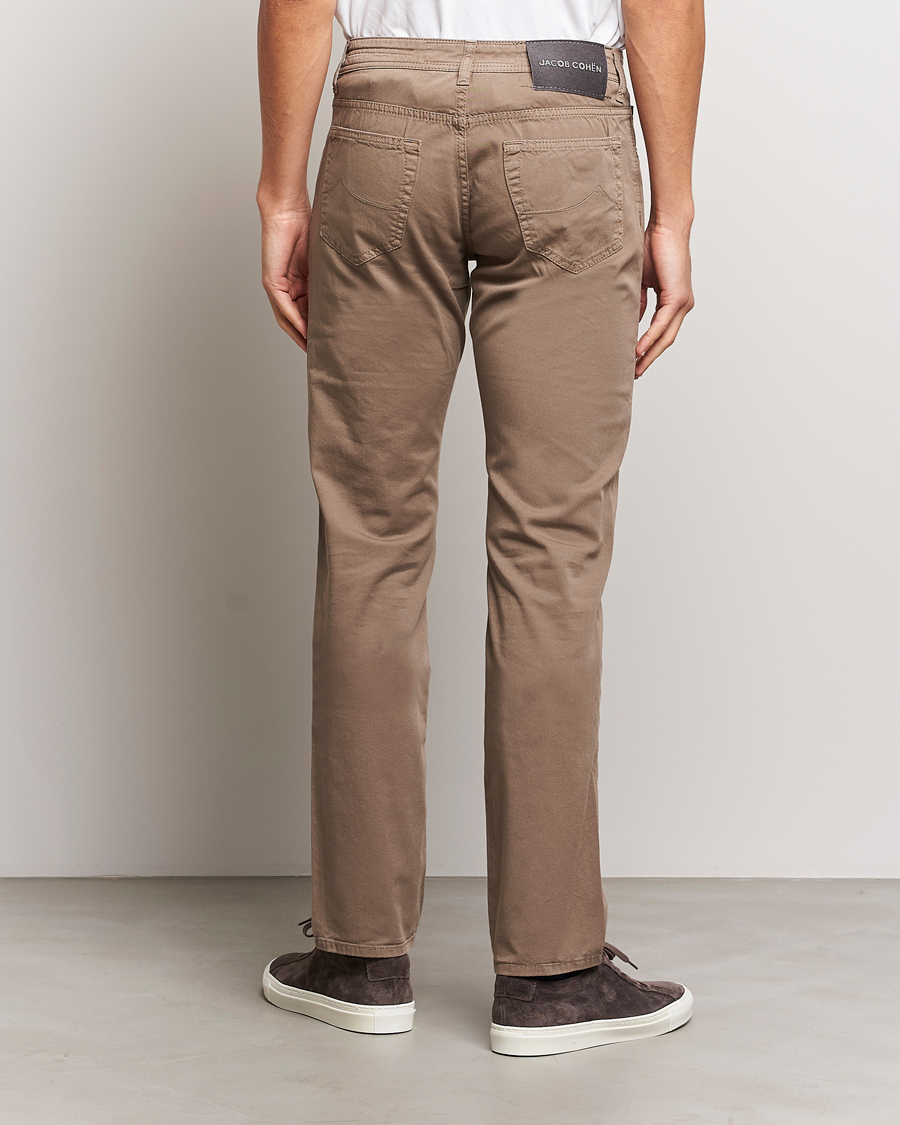 Homme | Pantalons | Jacob Cohën | Bard Garment Dyed Gabardine Trousers Khaki