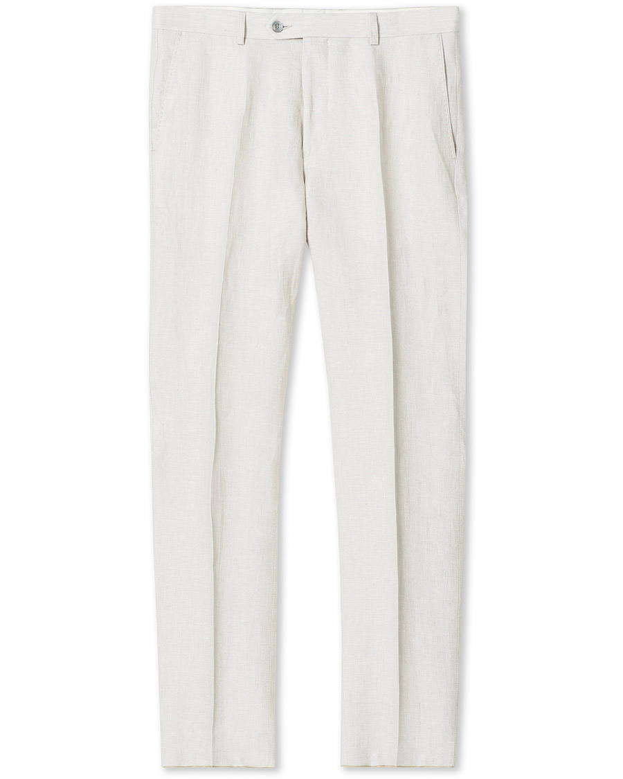 Homme | Pantalons | Oscar Jacobson | Denz Linen Trousers Off White