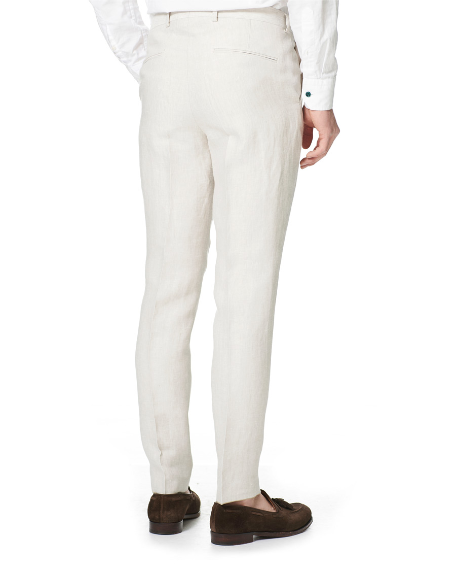 Homme | Pantalons | Oscar Jacobson | Denz Linen Trousers Off White