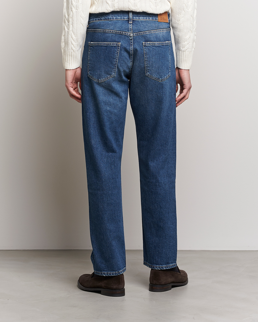 Homme | Jeans | Oscar Jacobson | Johan Straight Fit Cotton Stretch Jeans Vintage Wash